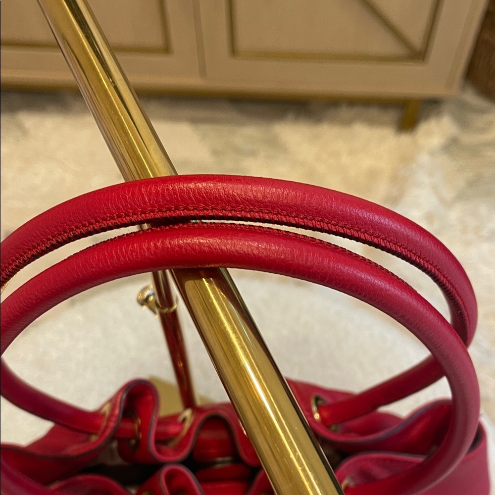 Michael Kors Red Leather Shoulder Bag - Picture 4 of 8